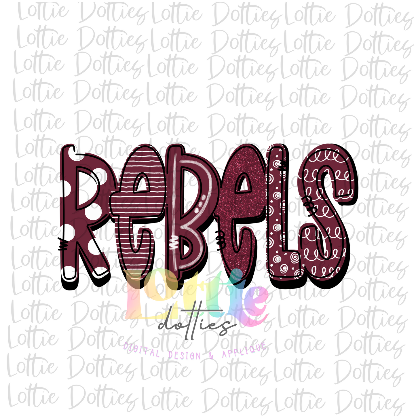 Rebel PNG - Rebels PNG - Instant Download - Maroon and White - Rebels Sublimation Design
