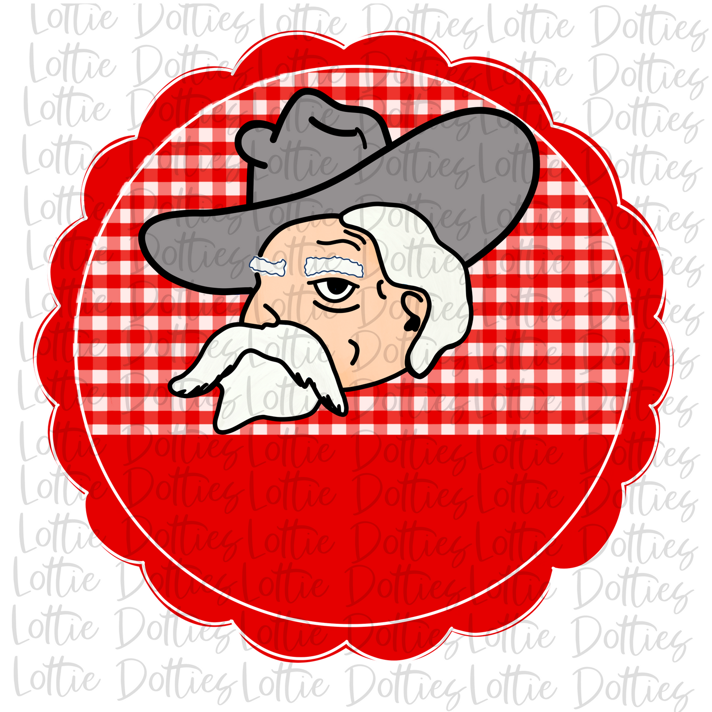 Rebel Scallop - Png - Red - Sublimation Design- Digital Download
