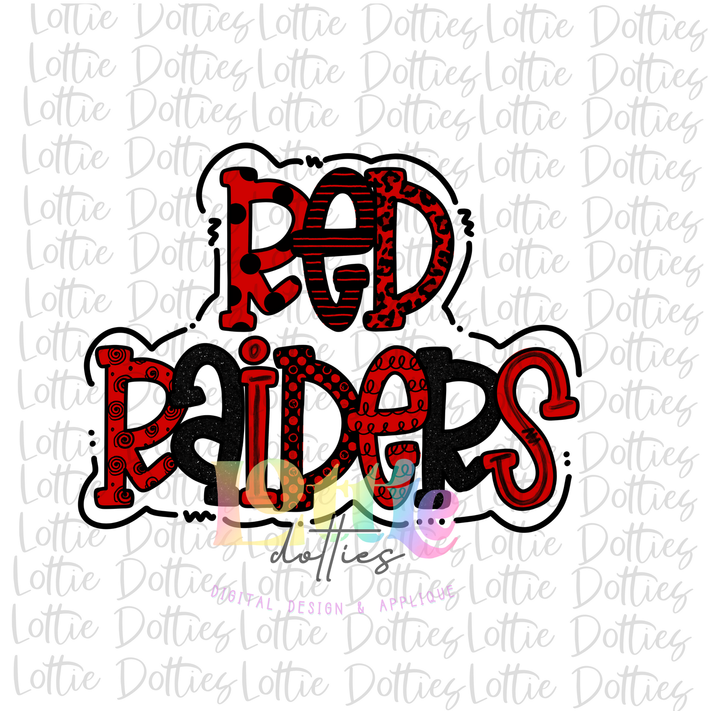 Red Raiders PNG - Red Raiders Sublimation Design - Digital Download - Red and Black