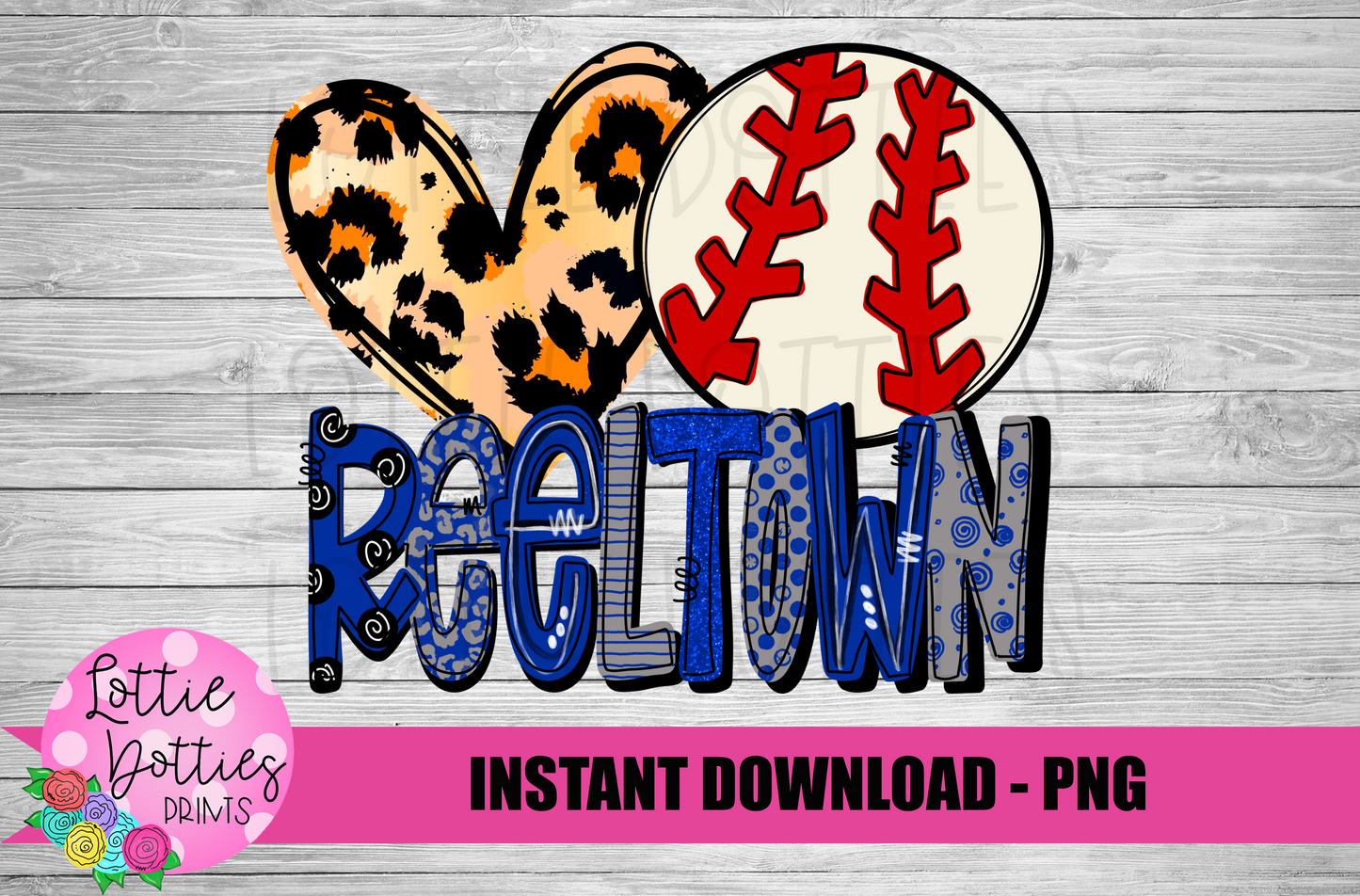 Peace Love Baseball Png - Reeltown Rebels - Digital Download - Mascot Sublimation