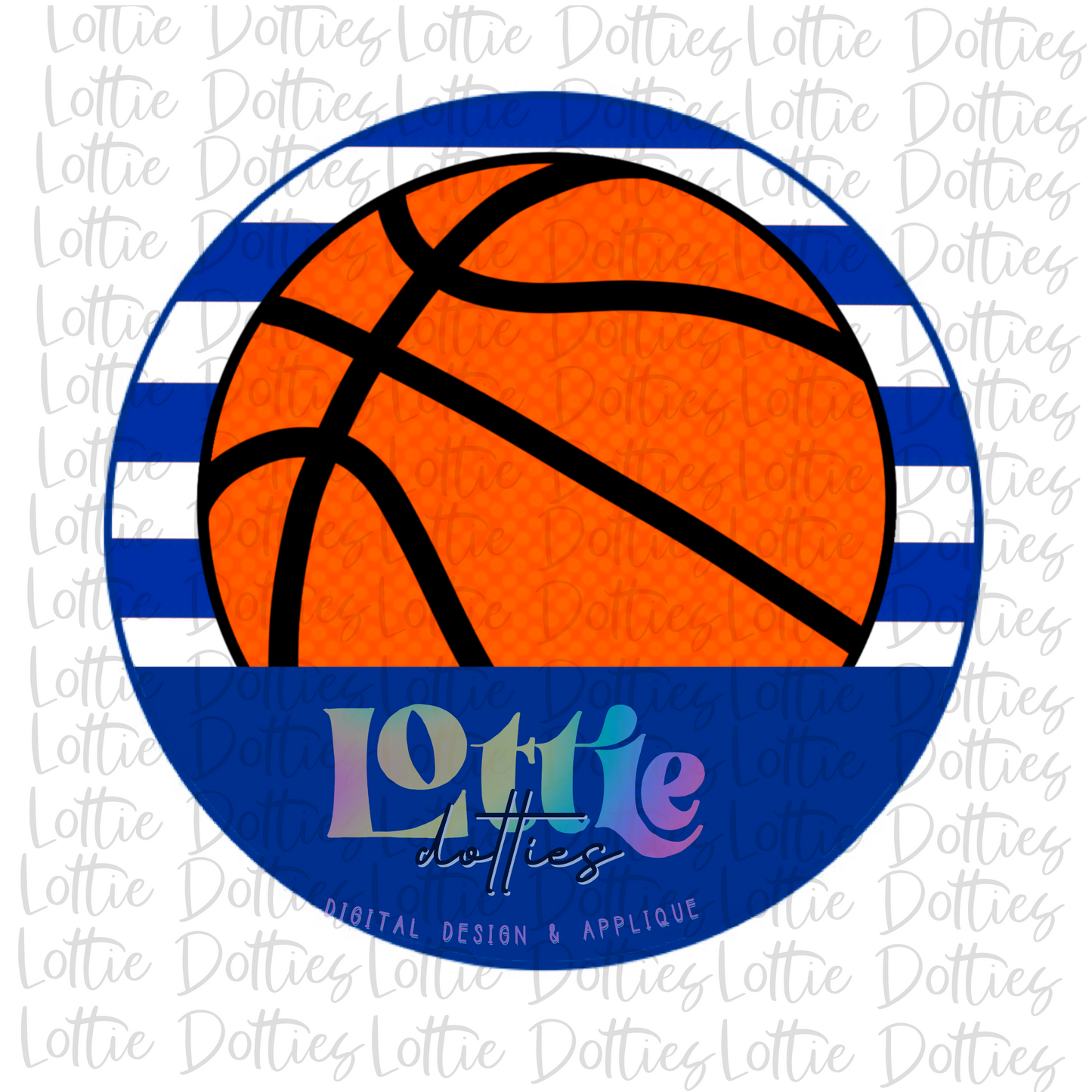 Basketball Circle - PNG - Basketball - Digital Download - Royal Blue