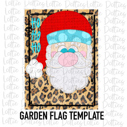 Santa Png - Santa Flag Template Sublimation - Christmas Sublimation- Digital Download