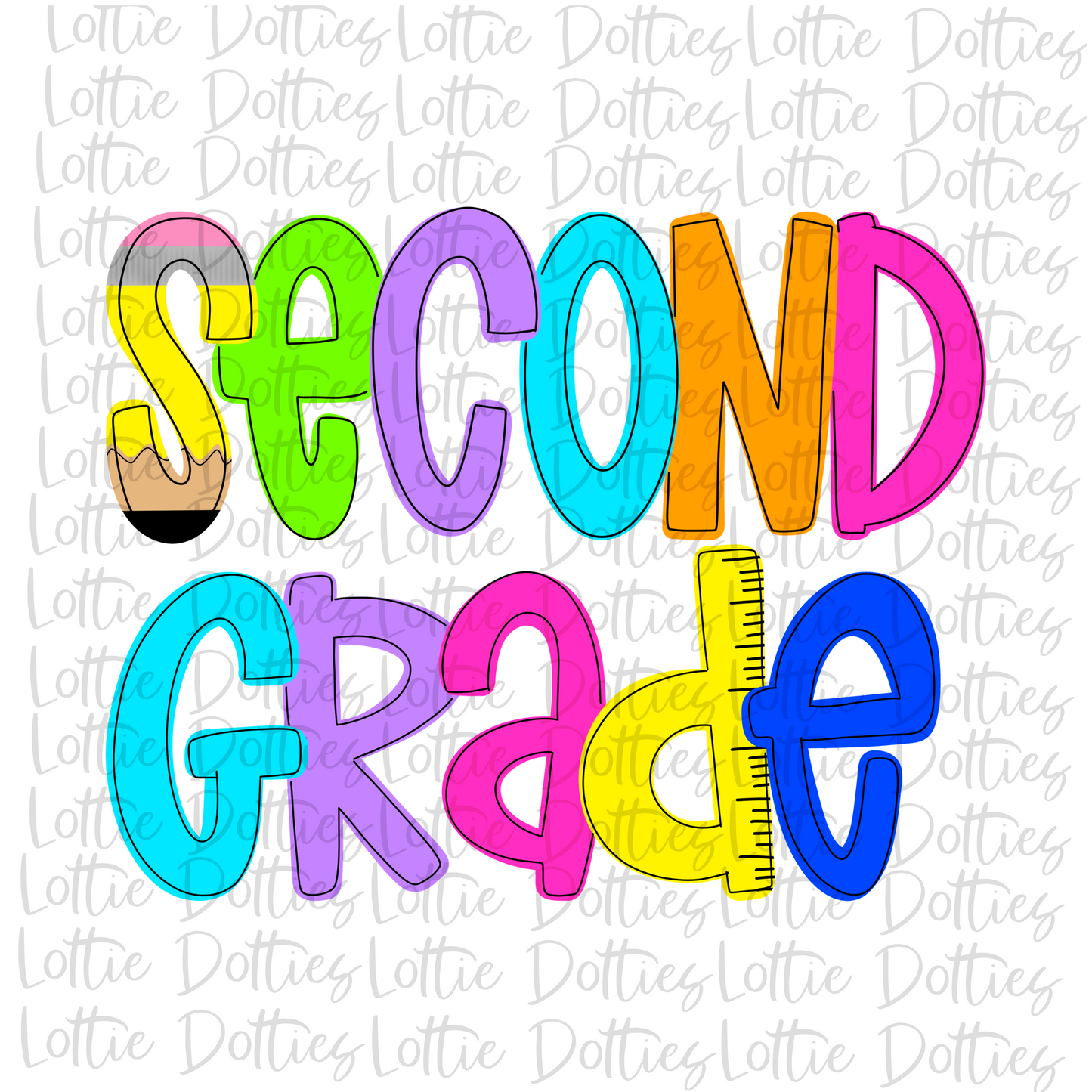 Second Grade - Png - School Sublimation - Back To School Design