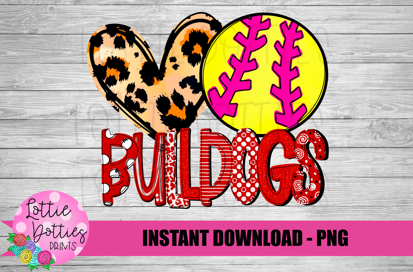 Bulldogs Softball Png - Bulldogs Sublimation Design - Digital Download