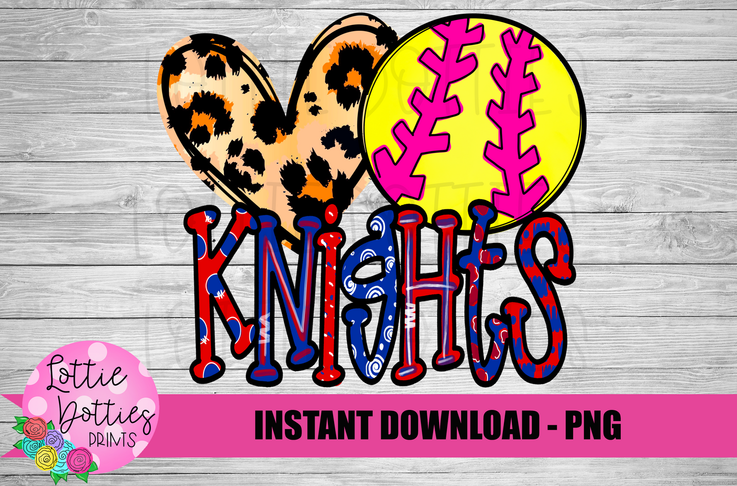 Knights Softball PNG - Knights - sublimation design - Digital Download