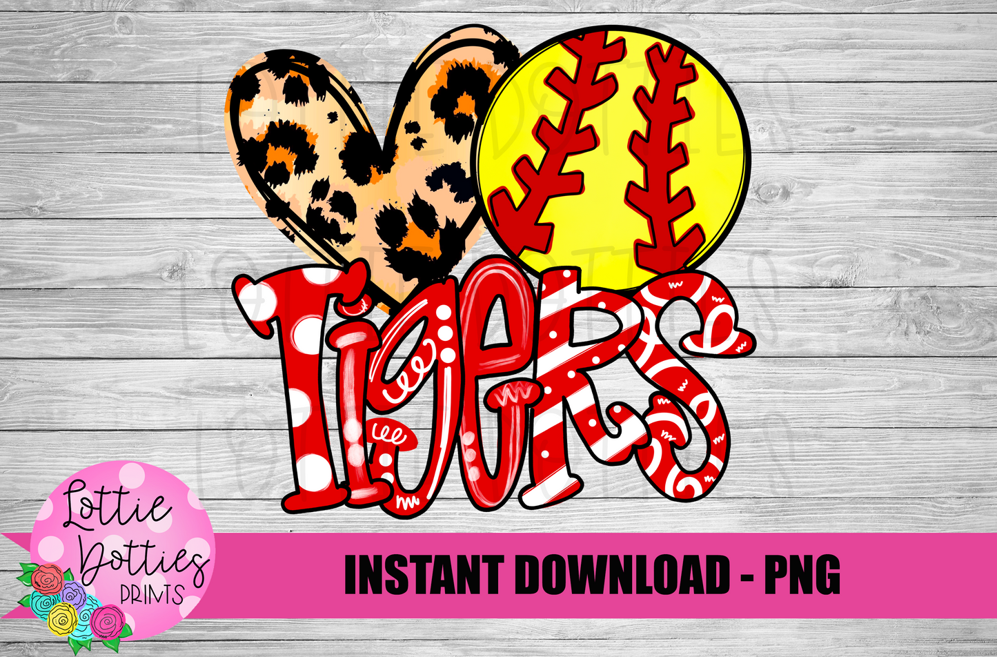 Softball Tigers Png - Tigers Sublimation Design - Digital Download