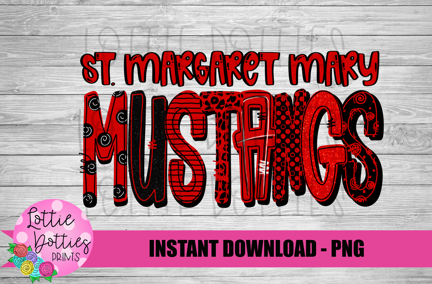 St Margaret Mary Mustangs PNG - Mustangs - sublimation design - Digital Download