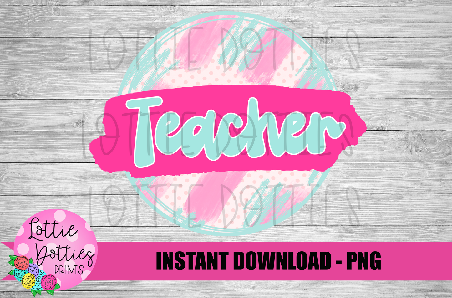 Monogram Teacher Circle - Png - Teacher Circle - Sublimation - Digital Download