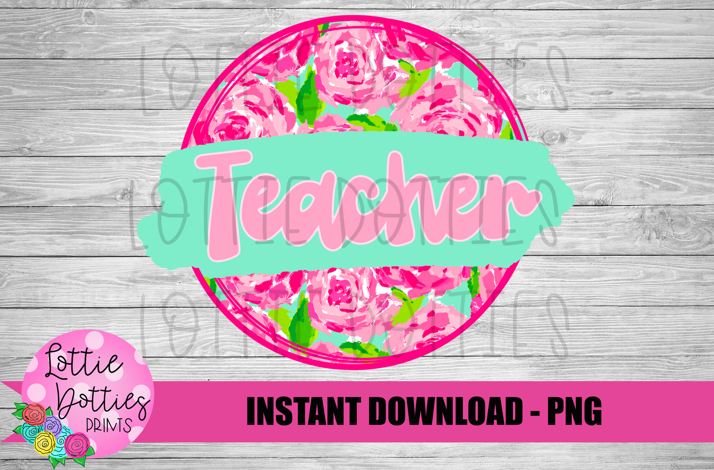Monogram Teacher Circle - Png - Teacher Circle - Sublimation - Digital Download