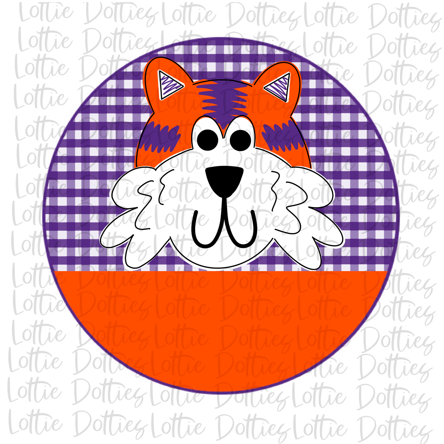 Tigers - PNG - Tiger Circle - Purple and Orange - Sublimation - Digital Download