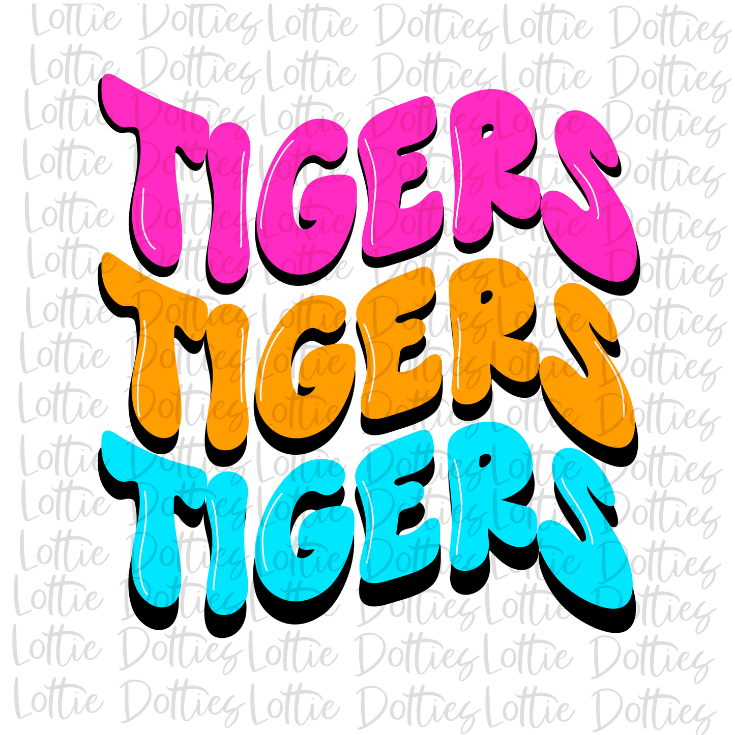 Tigers PNG - Tigers Wave sublimation design - Digital Download