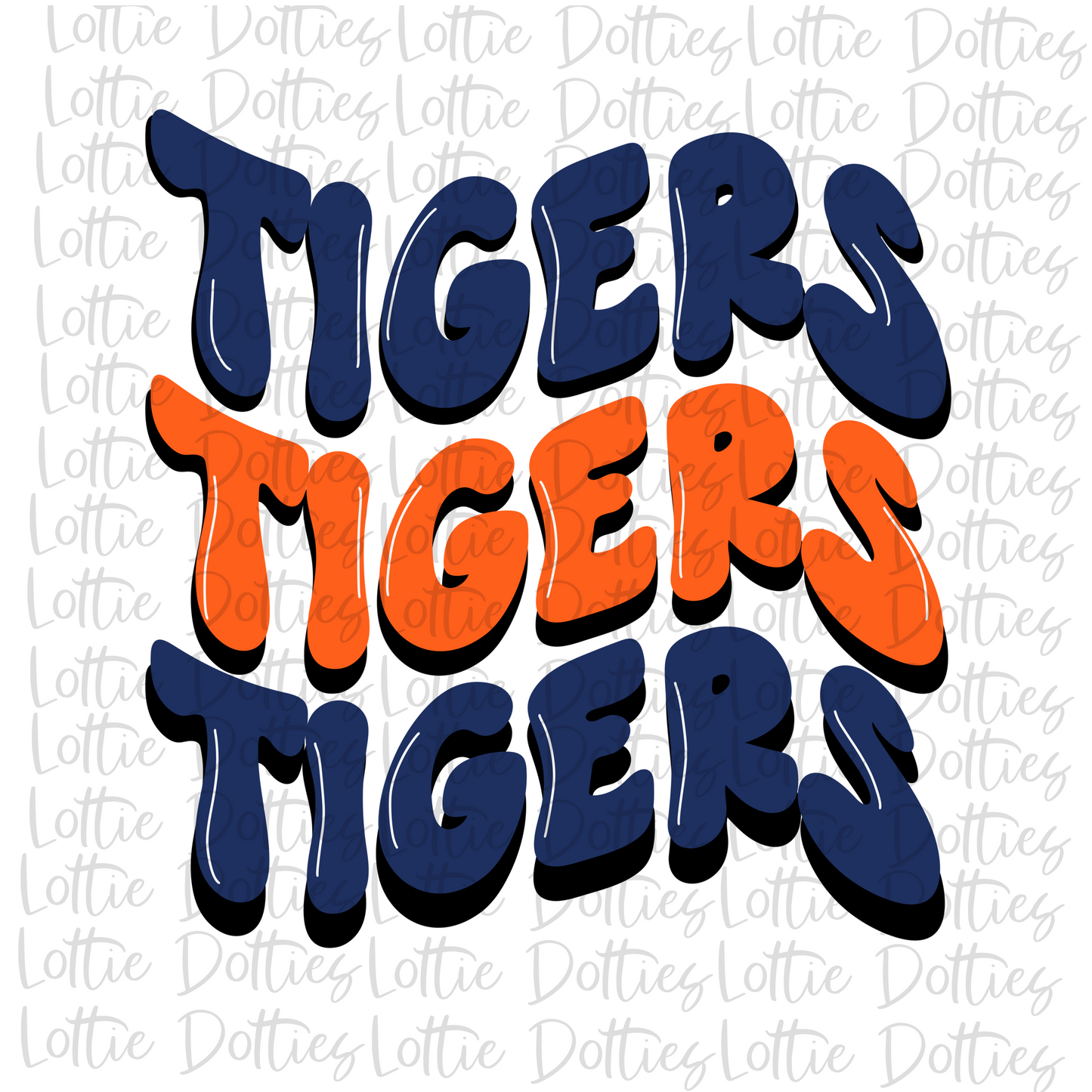 Tigers PNG - Tigers Wave sublimation design - Digital Download