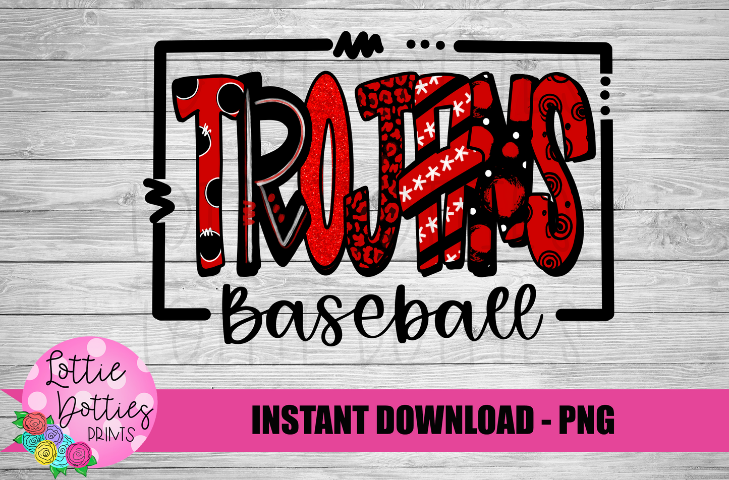 Trojans Baseball PNG - Trojans sublimation design - Digital Download