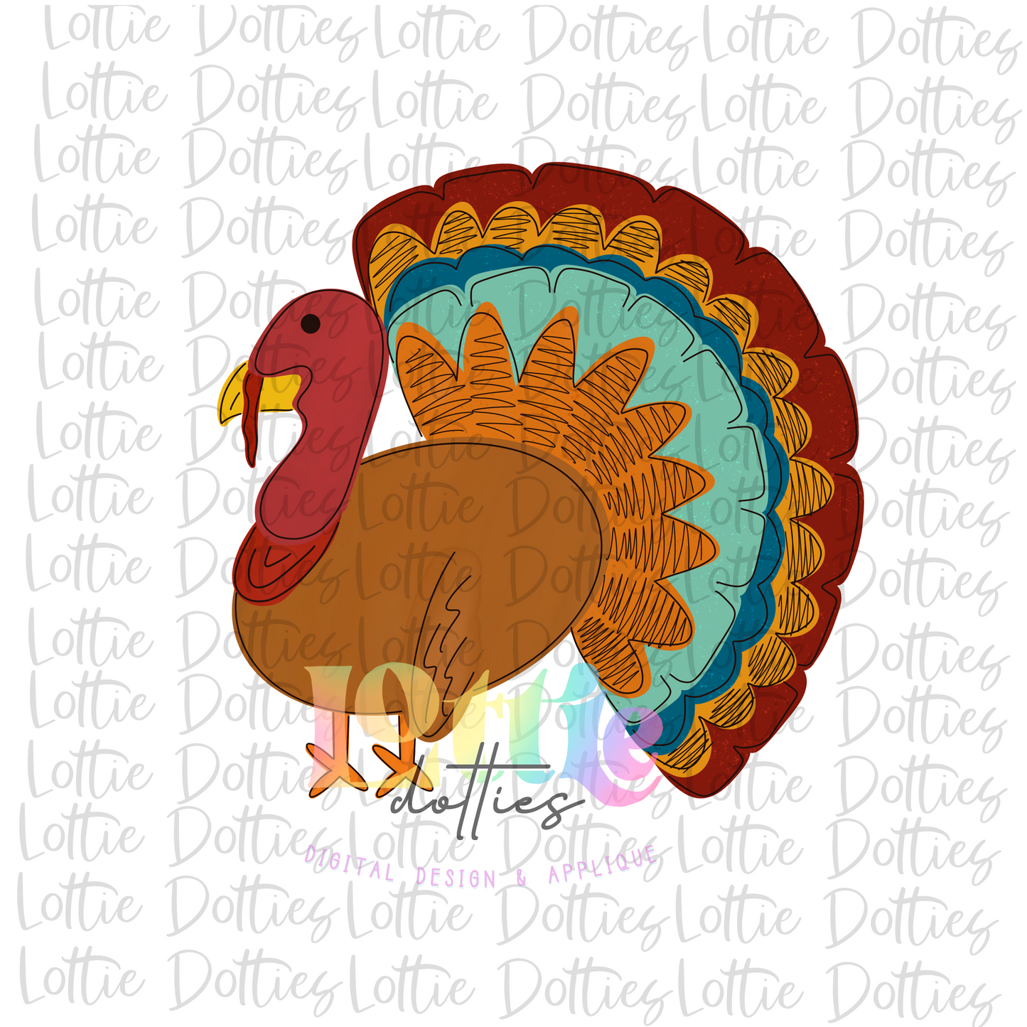 Turkey Png - Boy Turkey Sublimation Design- Digital Download