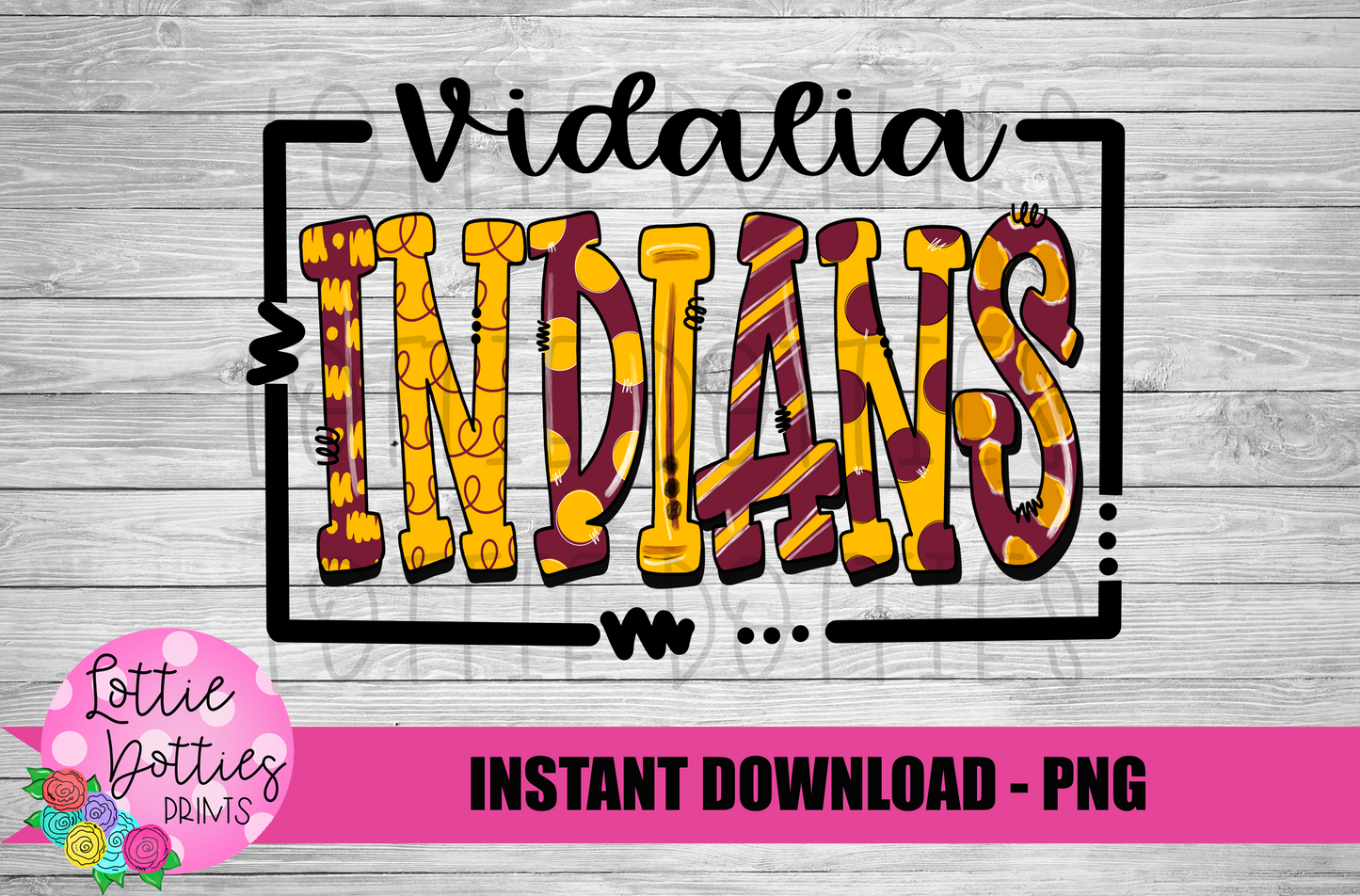 Vidalia Indians PNG - Indians sublimation design - Digital Download
