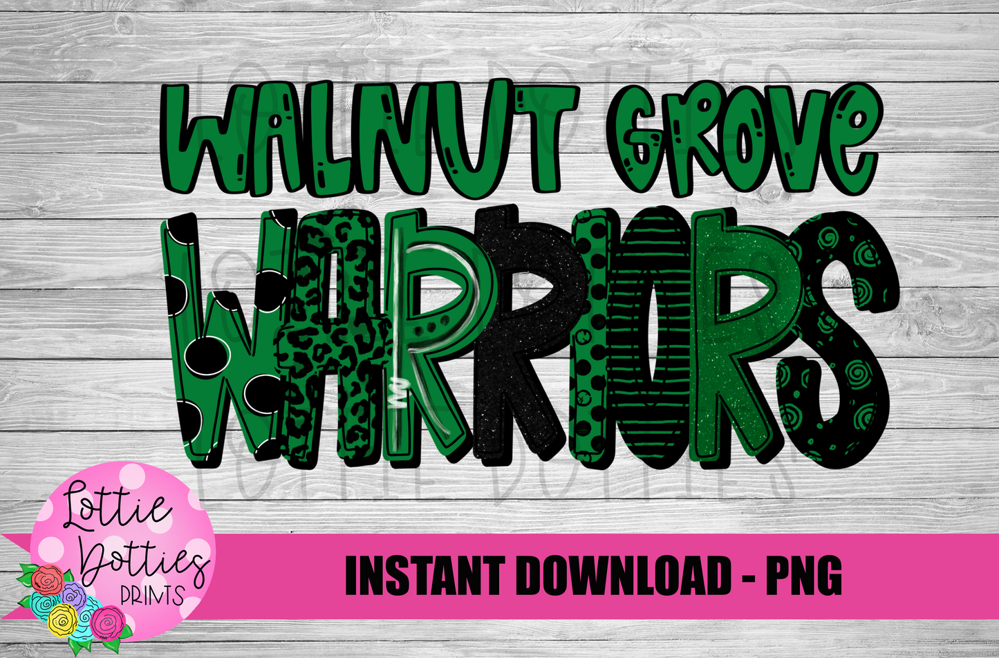 Walnut Grove Warriors Png - Mascot Sublimation Design - Digital Download