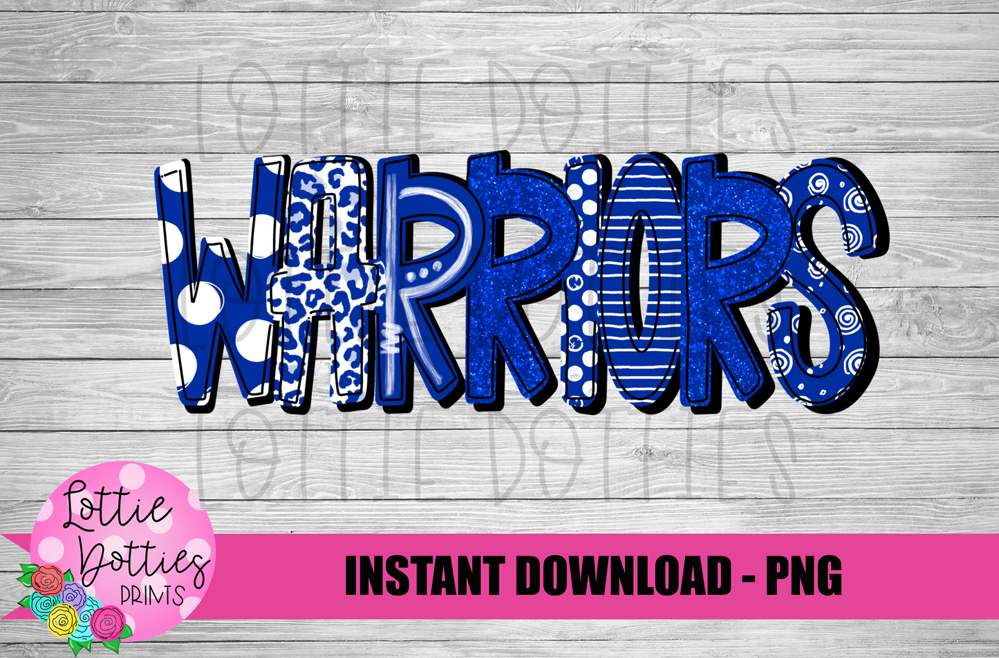 Warriors Png - Mascot Sublimation Design - Digital Download