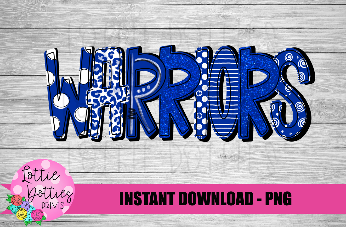 Warriors Png - Mascot Sublimation Design - Digital Download