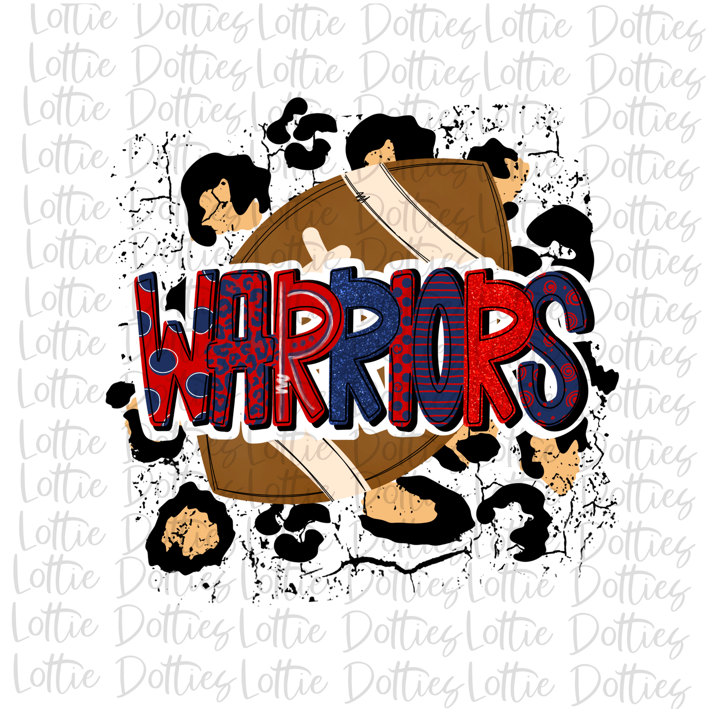 Warriors Png - Warriors Football - Mascot Sublimation Design - Digital Download - Red and Navy