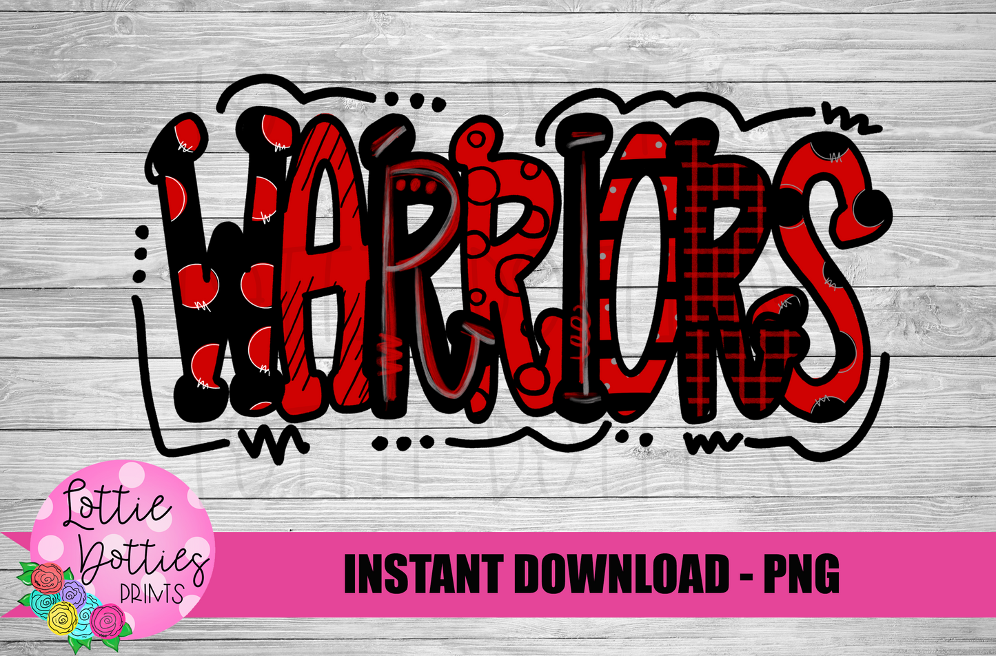 Warriors Png - Mascot Sublimation Design - Digital Download