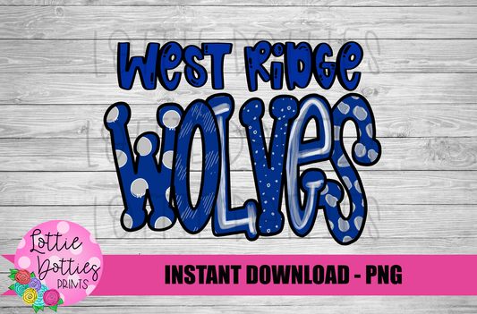 West Ridge Wolves PNG - Wolves PNG - Instant Download - Digital Download -  Sublimation Design