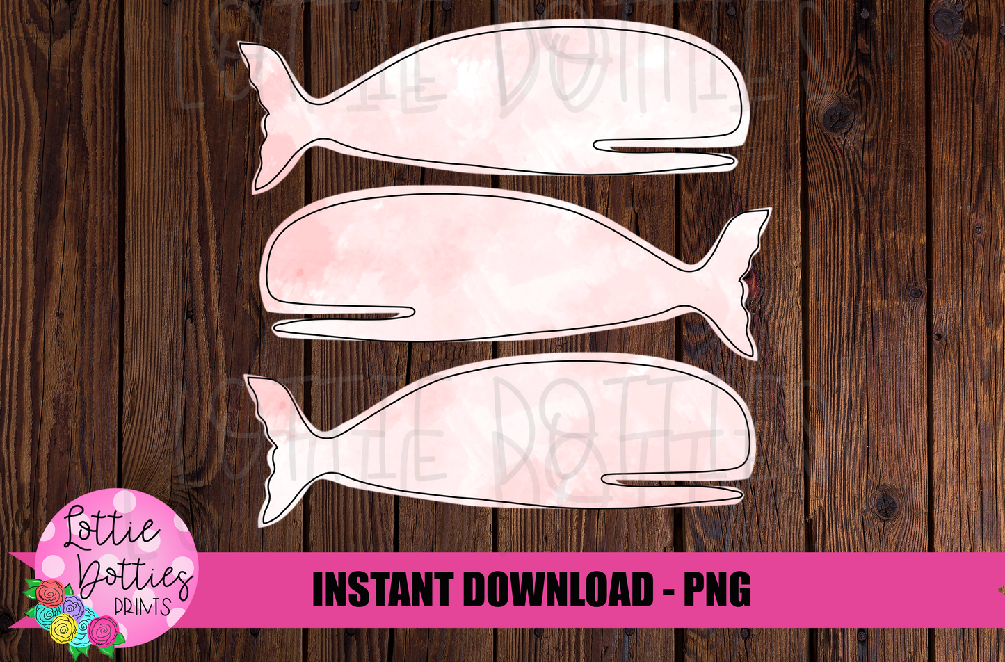 Whale Png - Whale Pink - Summer Sublimation Designs - Digital Download