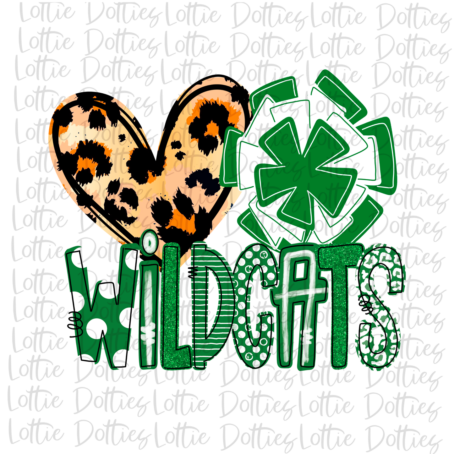 Wildcats Pom PNG - Wildcats - sublimation design - Digital Download