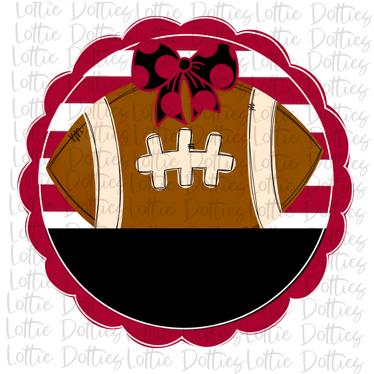 Football - PNG - Football Scallop - Sublimation - Digital Download