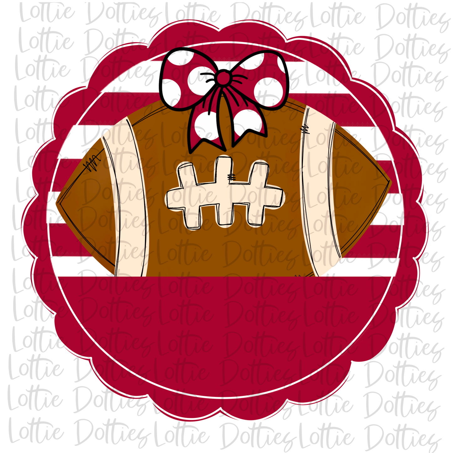 Football - PNG - Football Scallop - Sublimation - Digital Download