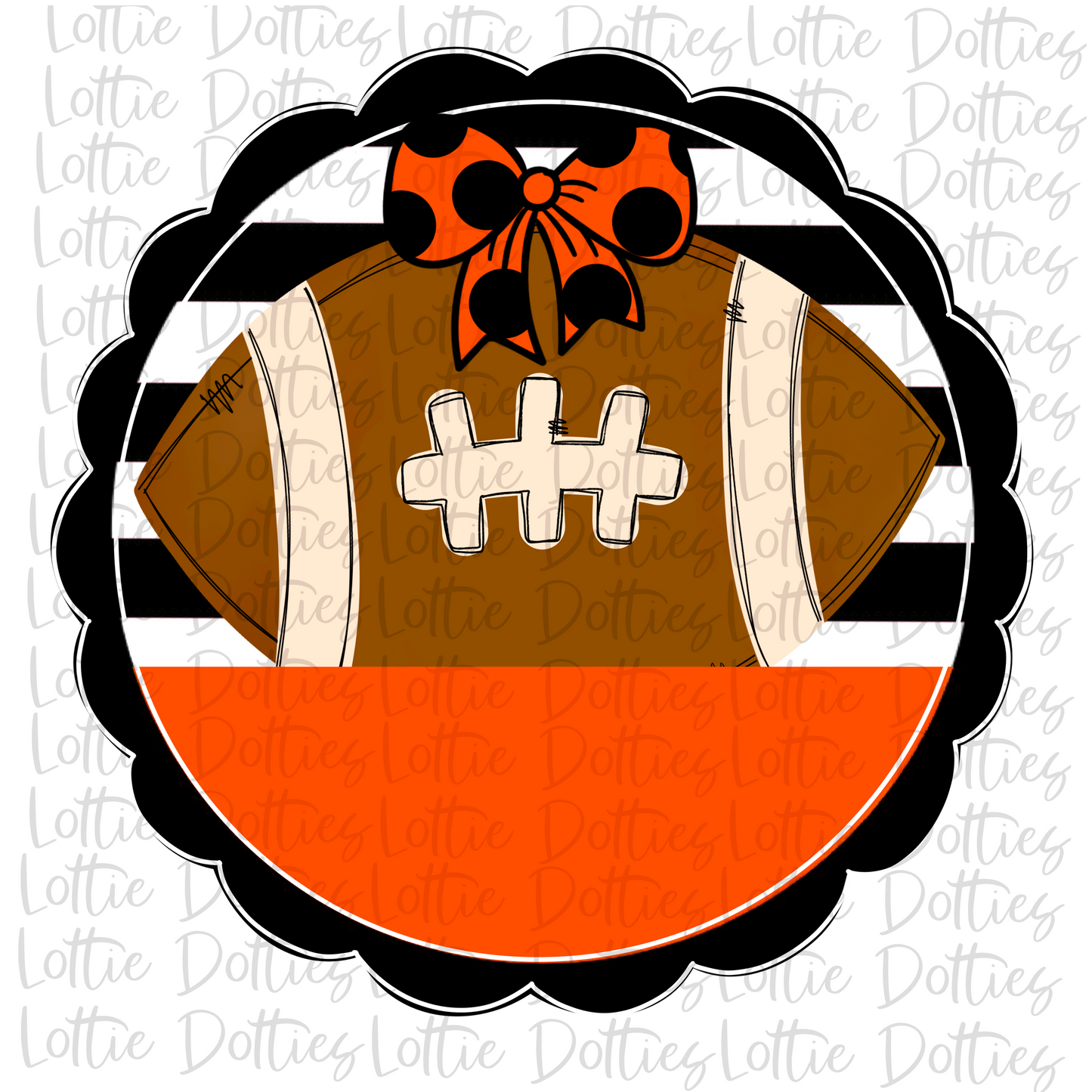 Football - PNG - Football Scallop - Sublimation - Digital Download