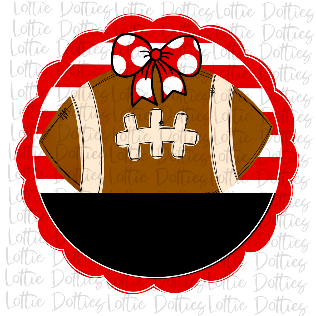 Football - PNG - Football Scallop - Sublimation - Digital Download