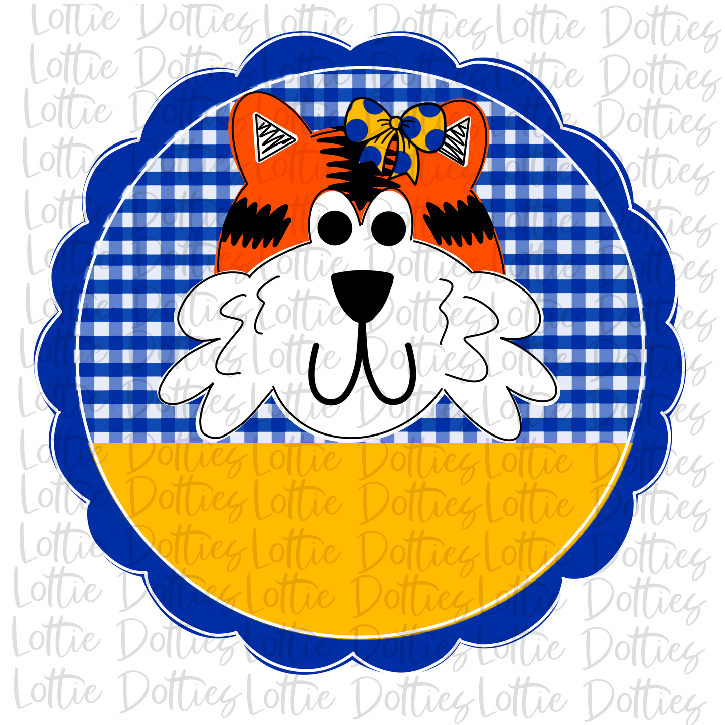 Tiger Scallop - Png - Tiger Sublimation Design - School Spirit Design - Digital Download