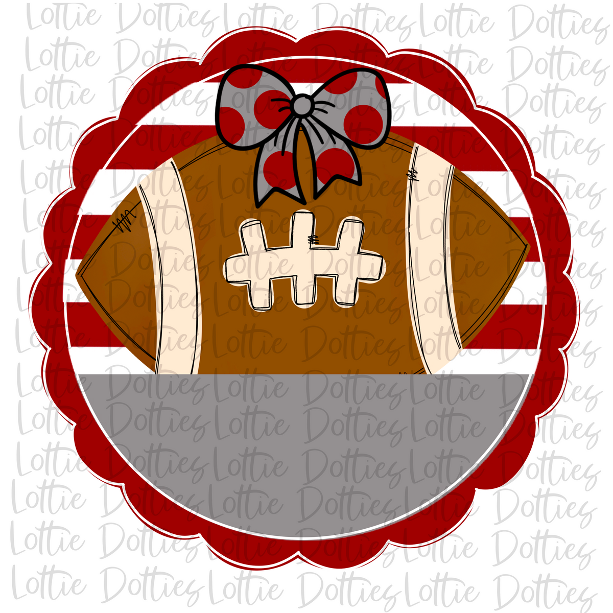 Football - PNG - Football Scallop - Sublimation - Digital Download