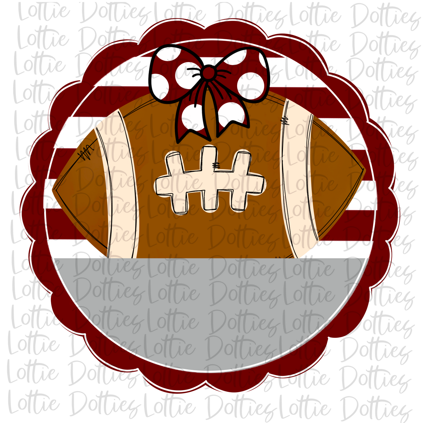 Football - PNG - Football Scallop - Sublimation - Digital Download