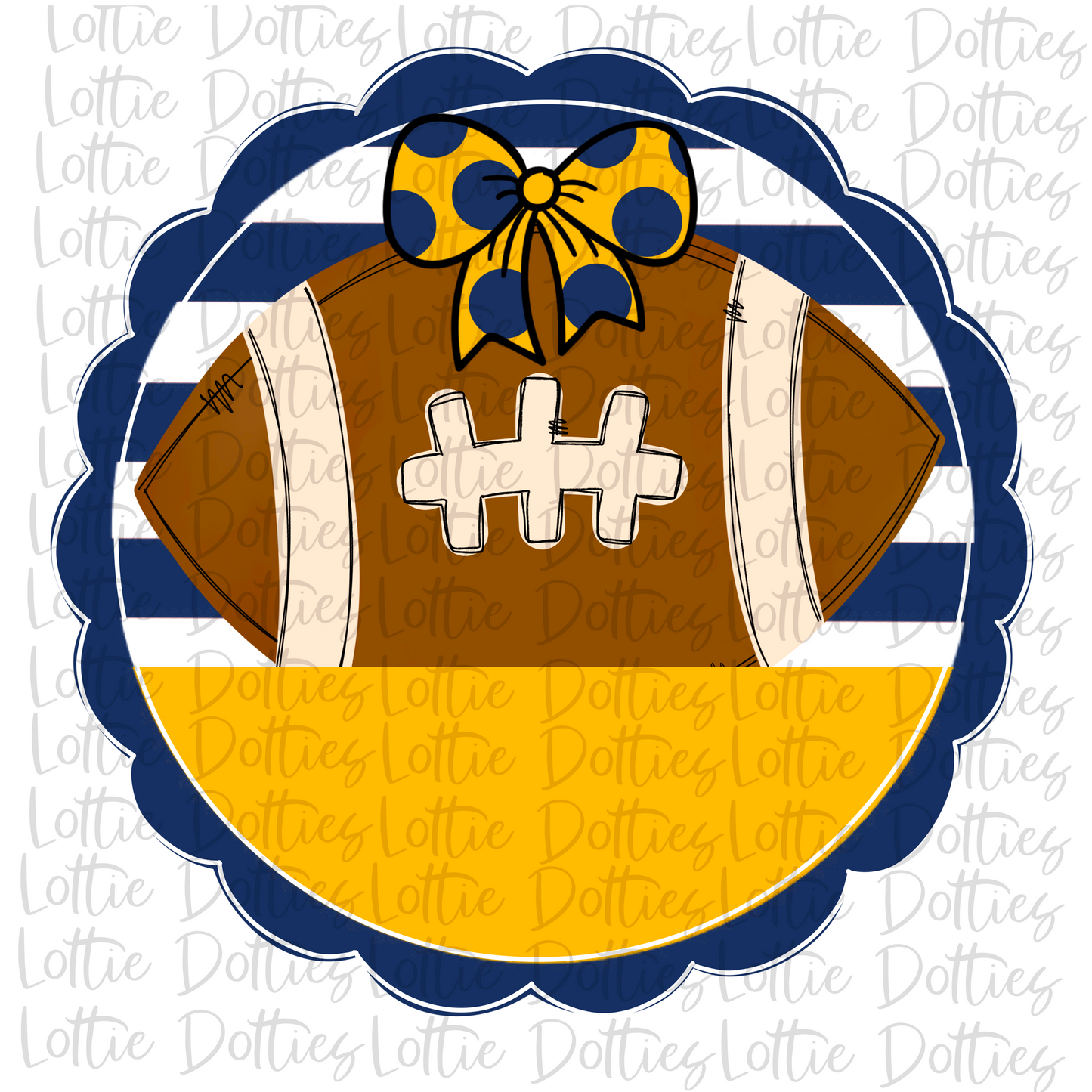Football - PNG - Football Scallop - Sublimation - Digital Download
