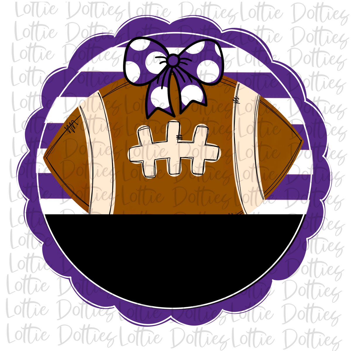 Football - PNG - Football Scallop - Sublimation - Digital Download