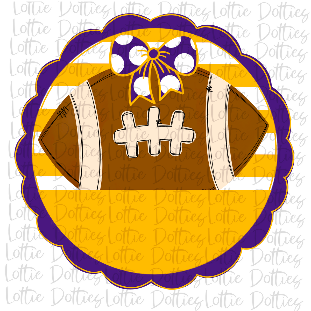 Football - PNG - Football Scallop - Sublimation - Digital Download