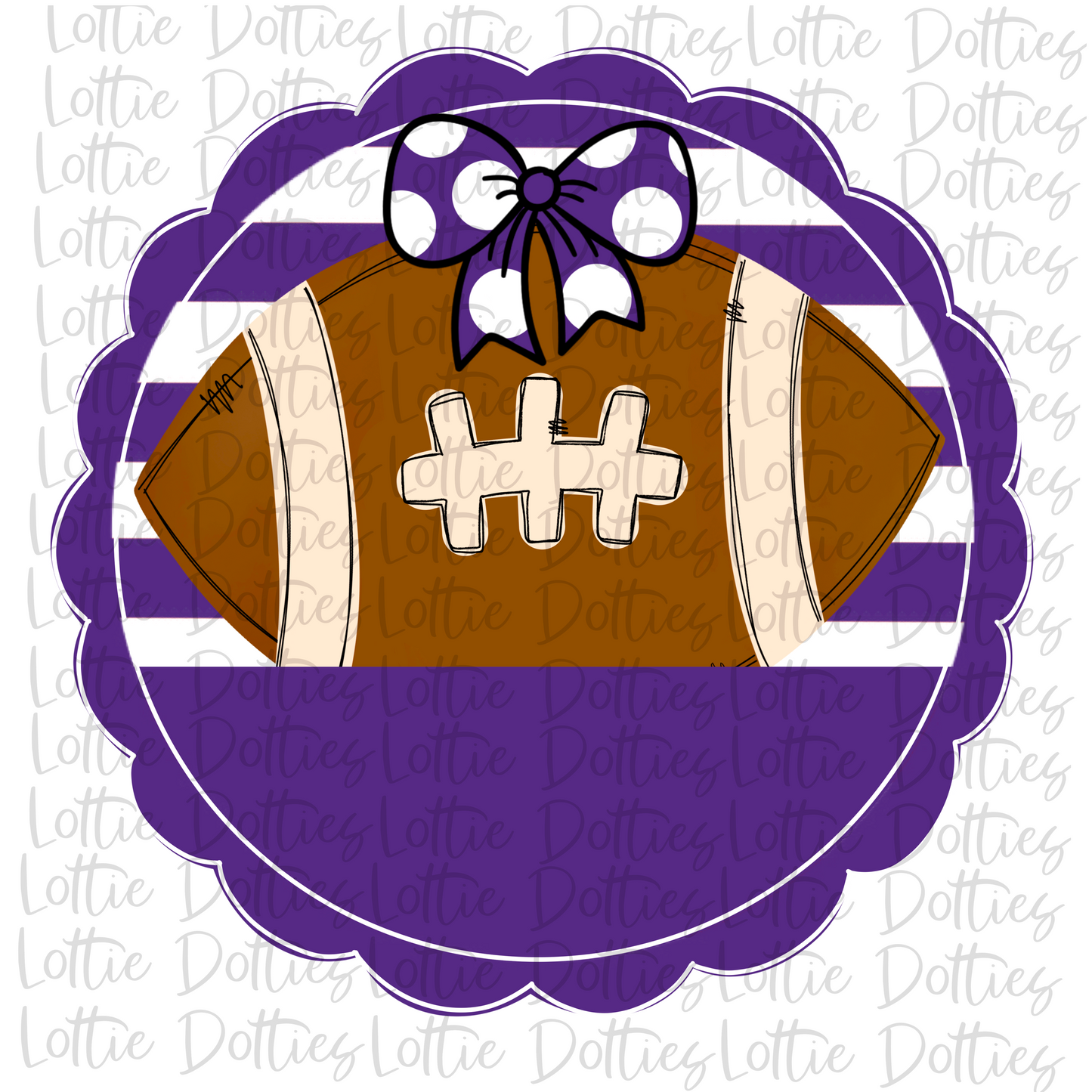 Football - PNG - Football Scallop - Sublimation - Digital Download