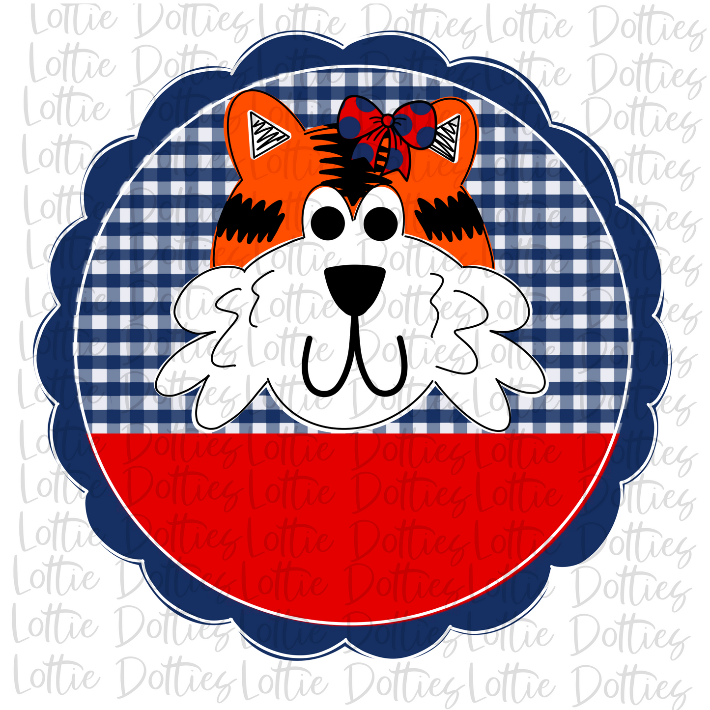 Tiger Scallop - Png - Tigers Sublimation Design - School Spirit Design - Digital Download