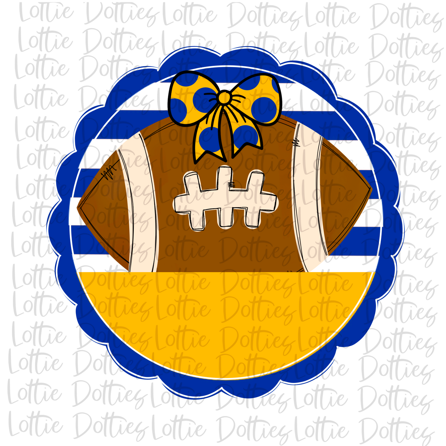 Football - PNG - Football Scallop - Sublimation - Digital Download