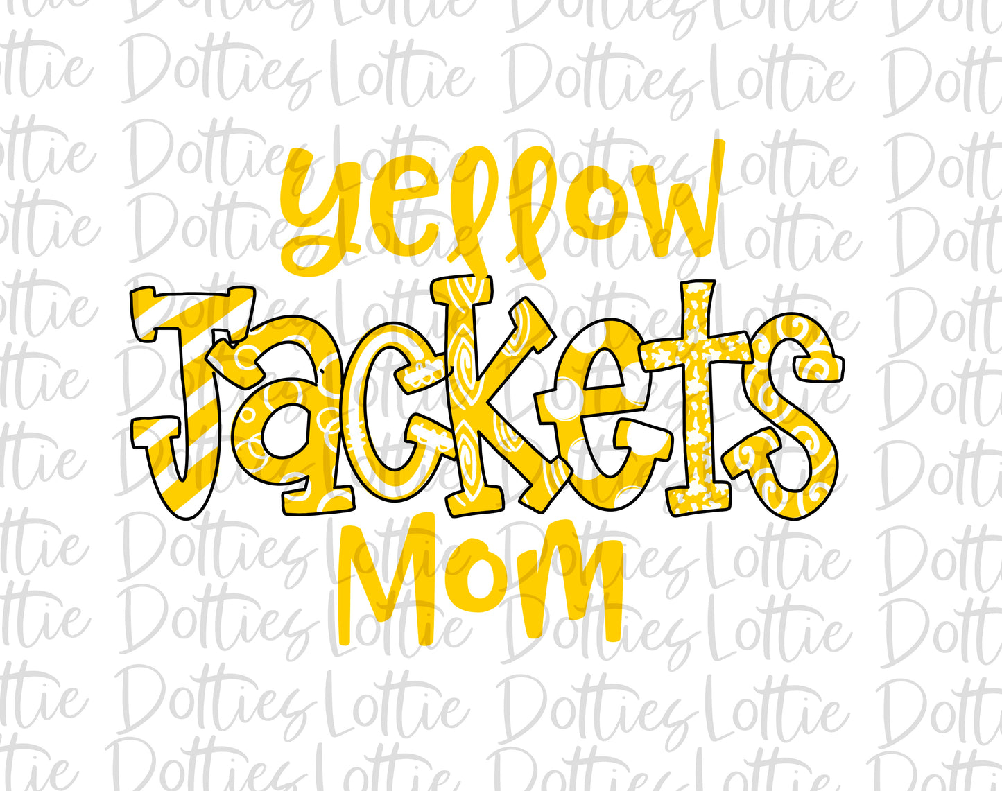Yellow Jackets Mom PNG - Yellow jackets PNG - Instant Download - Digital Download