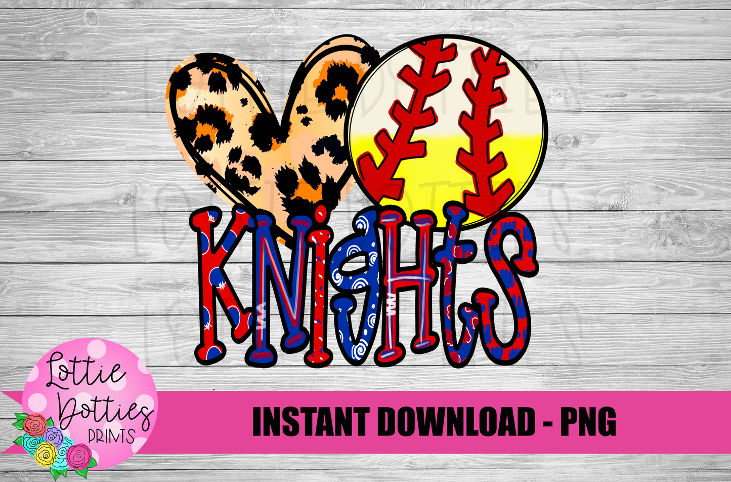 Knights Baseball and Softball PNG - Knights - sublimation design - Digital Download