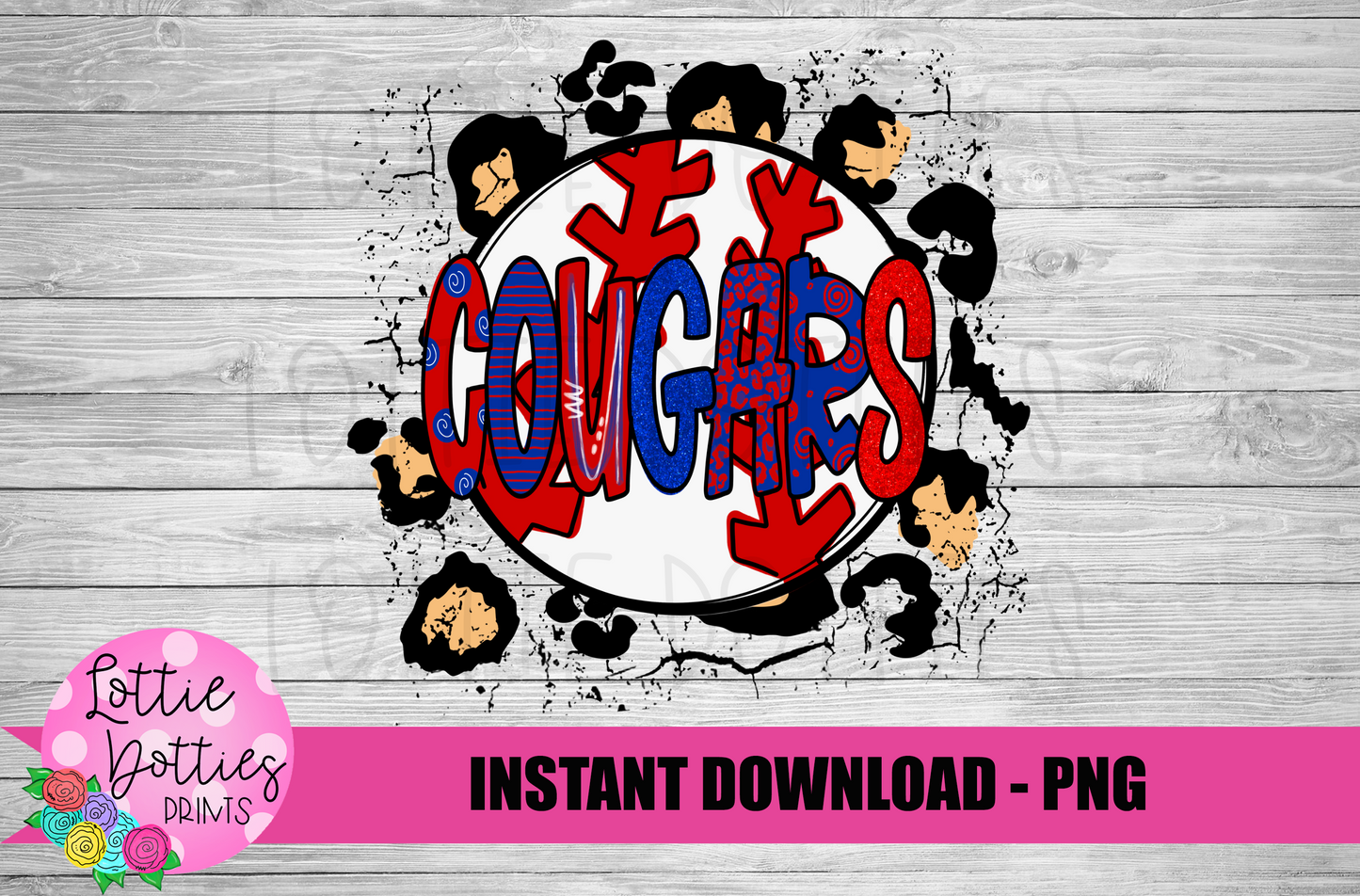 Cougars Baseball Png - Sublimation Design - Cougars Sublimation- Digital Download