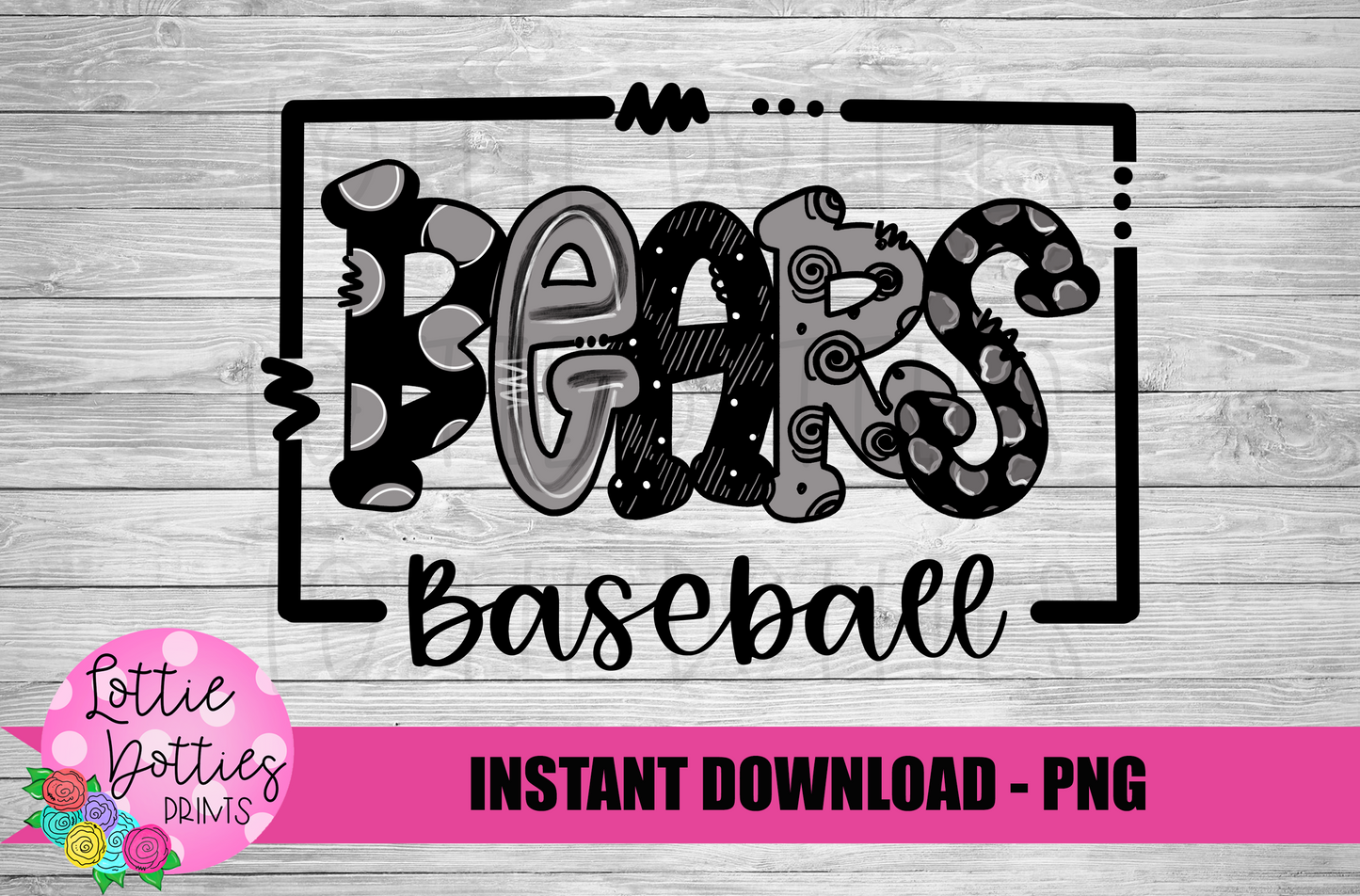 Bears Baseball Png - Bears Sublimation Design - Digital Download