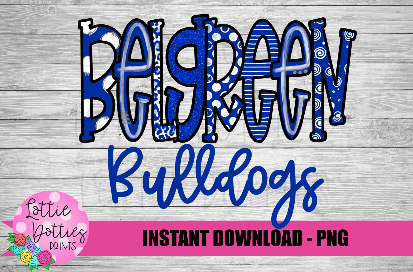 Belgreen Bulldogs - PNG - Bulldogs - Sublimation design - Digital Download