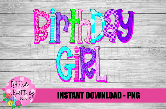 Birthday Girl Png  -Instant Download - Digital Download
