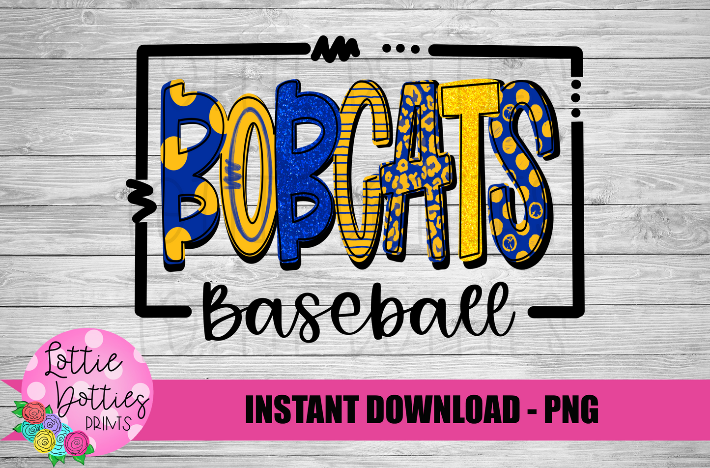 Bobcats Baseball PNG - Bobcats sublimation design - Digital Download