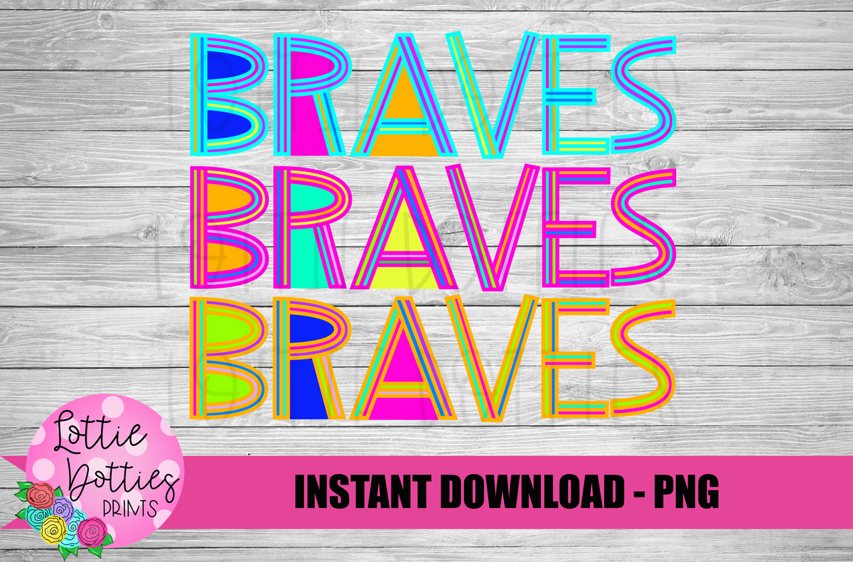 Braves Baseball PNG - Braves sublimation design - Digital Download - N –  Lottie Dotties LLC