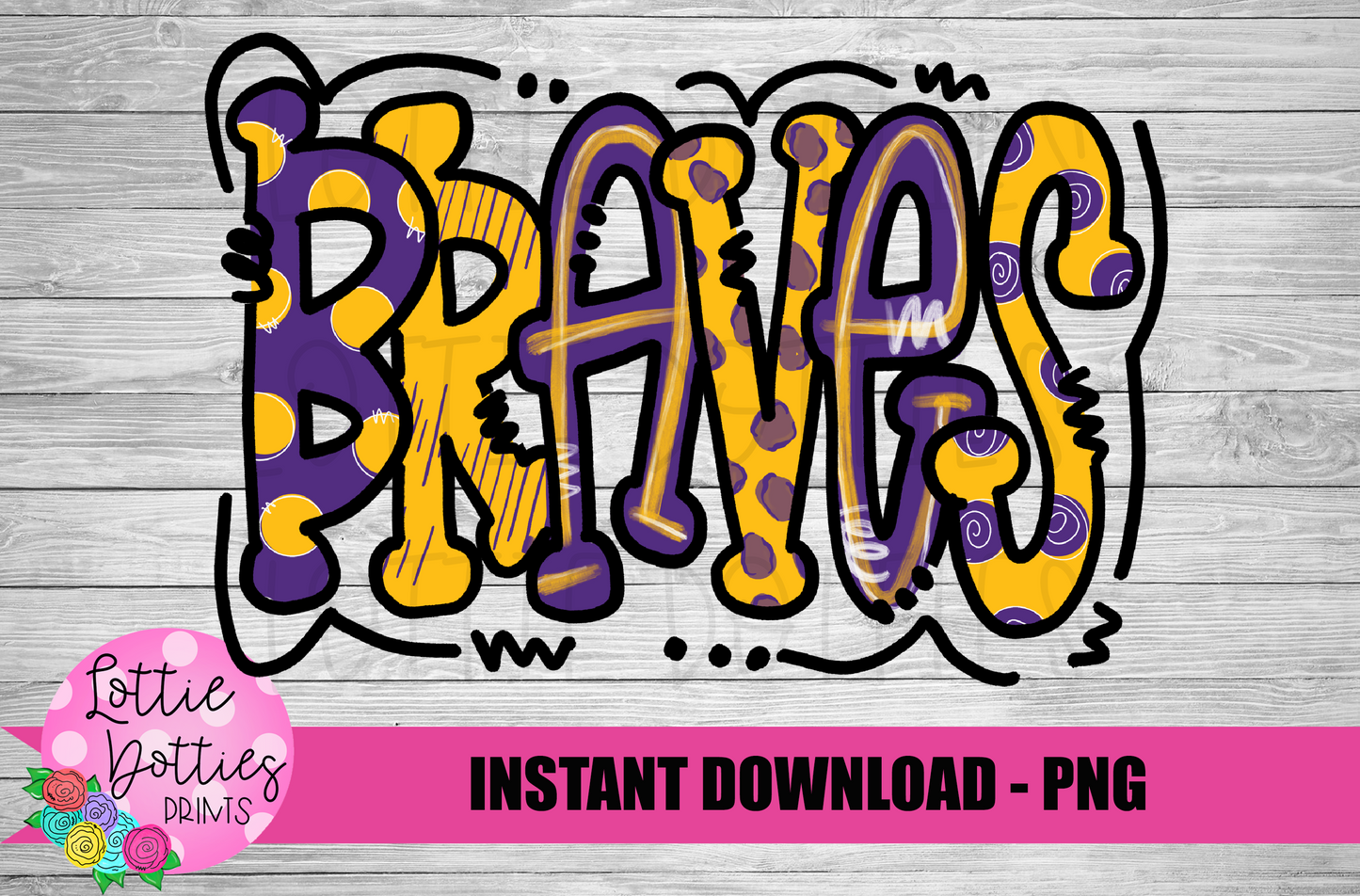 Braves PNG - Braves sublimation design - Digital Download - Purple and Gold