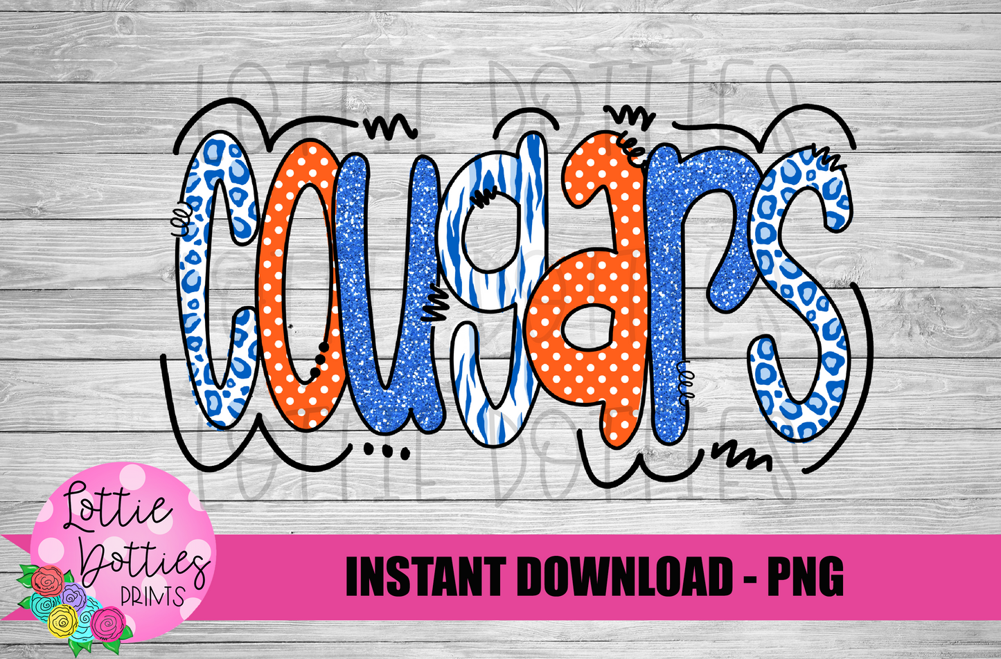 Cougars Png - Sublimation Design - Cougars Sublimation- Digital Download